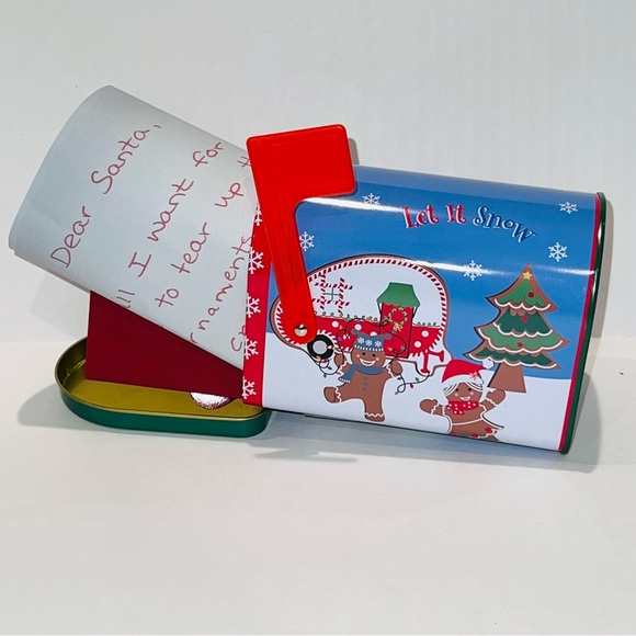 ALWAYS ENABLE UPON REQUEST Letters Santa Tabletop Mailbox “Let it Snow”Christmas - Picture 2 of 13